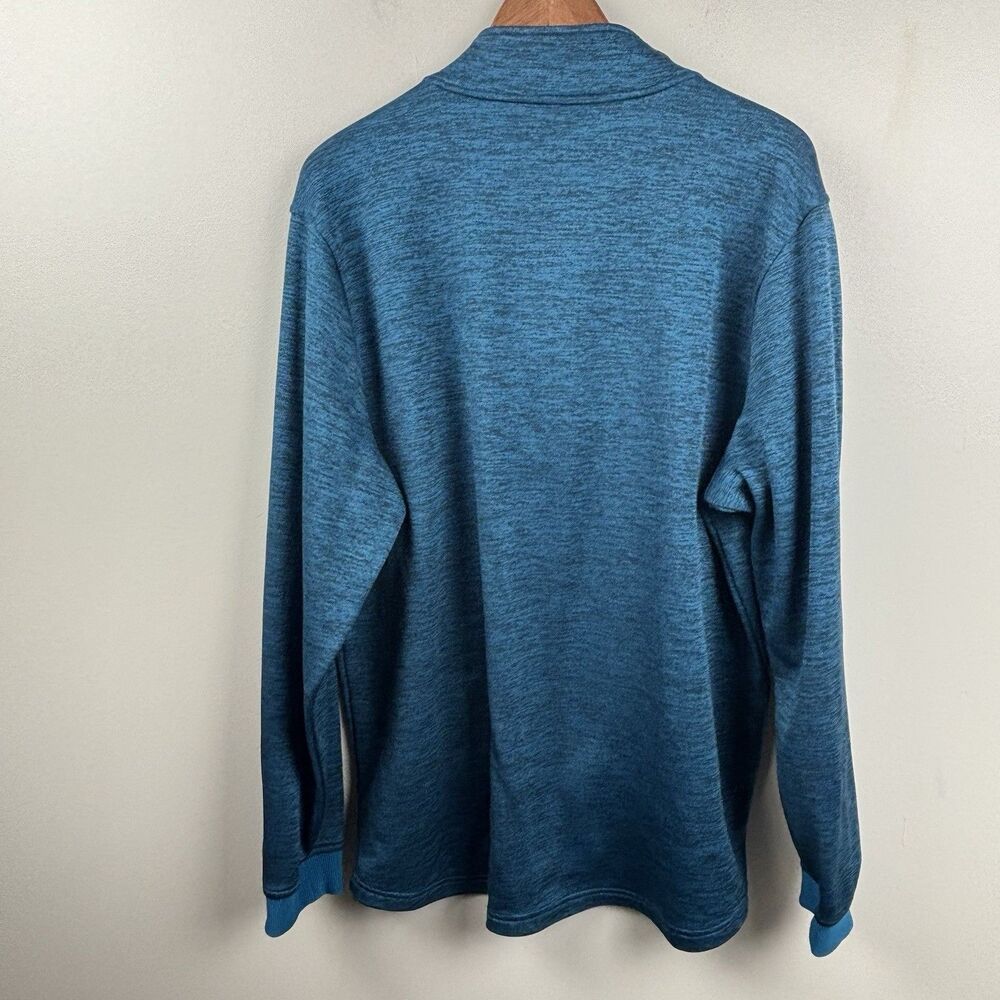 Under Armour 1/4 Zip Pullover Turquoise Blue Men’s XL Cuffs & Open Hem - Picture 6 of 6
